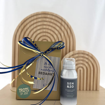 Dag van de Mantelzorg •Cadeaupakket Heren• Sen&Zo Wildstone Showerfoam Mini