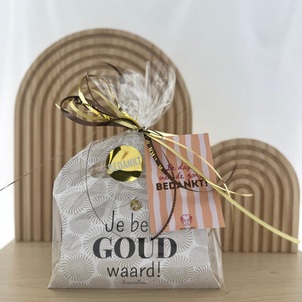 Dag van de Zorg •Cadeaupakket Dames• Jij Bent Goud Waard Toffees