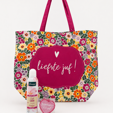 Juf •Cadeaupakket Dames• Bloementas Liefste Juf Kneipp Geurhanger