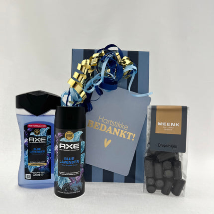 Bedankt •Cadeaupakket Heren• Axe Blue Lavender