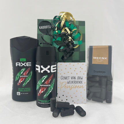 Pensioen •Cadeaupakket Heren• Axe Africa