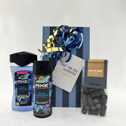 Pensioen •Cadeaupakket Heren• Axe Blue Lavender