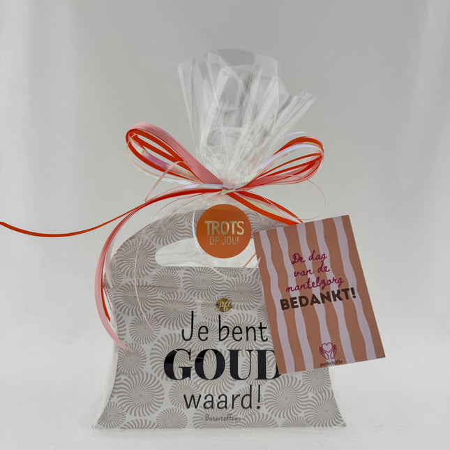 Dag van de Mantelzorg •Cadeaupakket Dames• Jij Bent Goud Waard Toffees