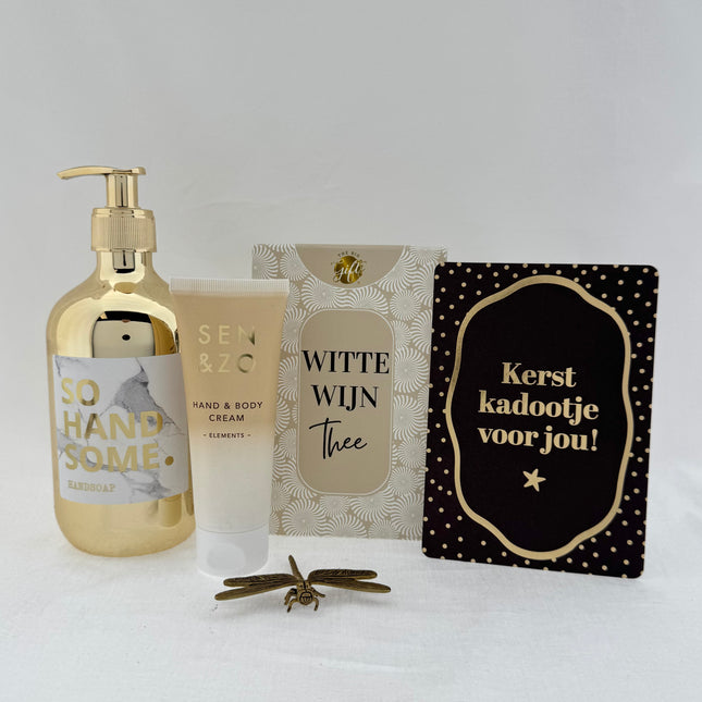 Kerst •Cadeaupakket Dames• Witte Wijn Thee