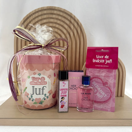 Juf •Cadeaupakket Dames• Liefste Juf Bedankt Emmertje