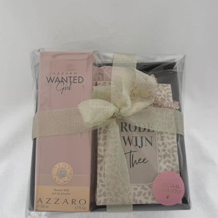 Valentijn •Cadeaupakket Dames• Rode Wijn Thee Azzaro