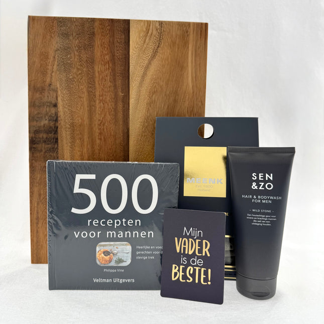 Vaderdag •Cadeaupakket Papa• Receptenboek 500 Recepten voor Mannen
