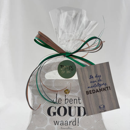 Dag van de Mantelzorg •Cadeaupakket Heren• Jij Bent Goud Waard Toffees