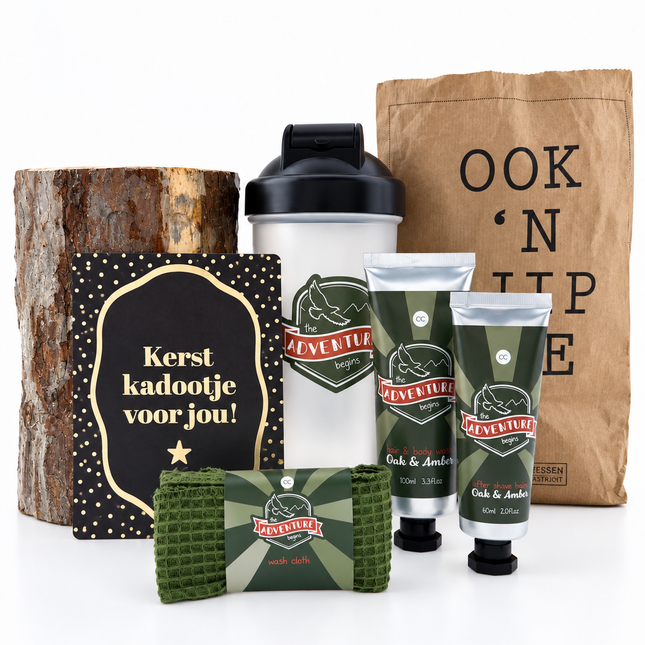 Kerst •Cadeaupakket Heren• Fakkel Hout Adventure