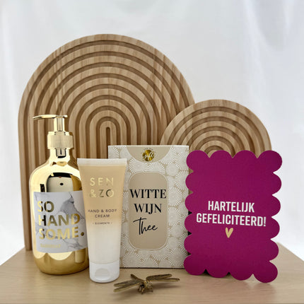 Verjaardag •Cadeaupakket Dames• Witte Wijn Thee