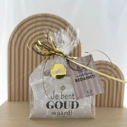 Dag van de Zorg •Cadeaupakket Heren• Jij Bent Goud Waard Toffees