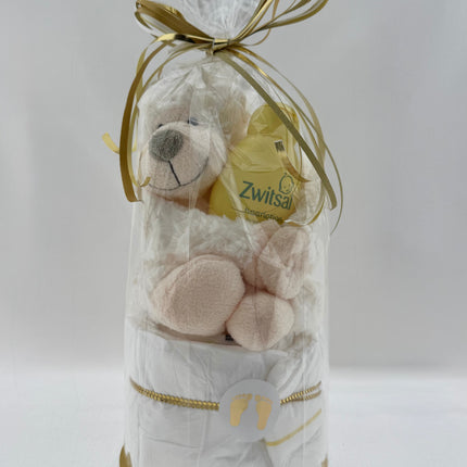 Baby •Kraamcadeau Neutraal• Luiertaart Knuffel Zwitsal