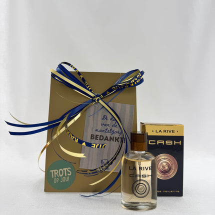 Dag van de Mantelzorg •Cadeaupakket Heren• Parfum Cash