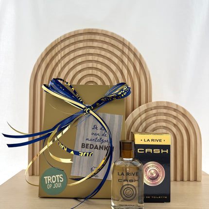 Dag van de Mantelzorg •Cadeaupakket Heren• Parfum Cash