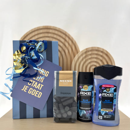 Verjaardag •Cadeaupakket Heren• Axe Blue Lavender