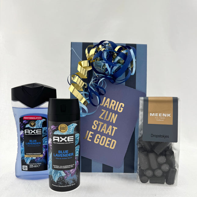 Verjaardag •Cadeaupakket Heren• Axe Blue Lavender