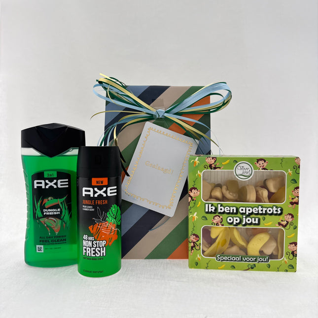 Geslaagd •Cadeaupakket Jongens• Axe Jungle Fresh Apetrots