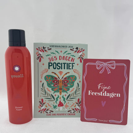 Kerst •Cadeaupakket Dames• Youall Scheurkalender 365 dagen Positief