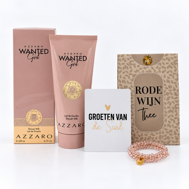 Sinterklaas •Cadeaupakket Dames• Rode Wijn Thee Azzaro