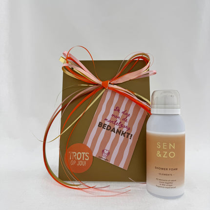 Dag van de Mantelzorg •Cadeaupakket Dames• Sen&Zo Elements Showerfoam Mini