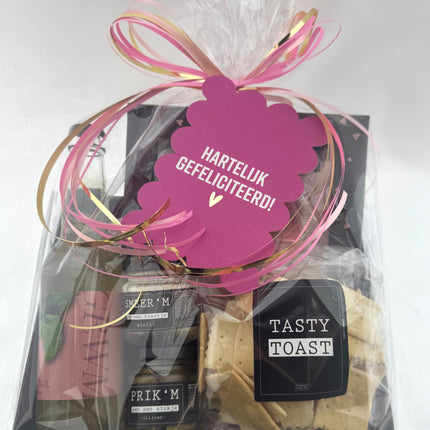 Verjaardag •Cadeaupakket Dames• Wie aan Tafel Vriendinnen Borrelpakket