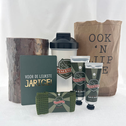 Verjaardag •Cadeaupakket Heren• Fakkel Hout Adventure