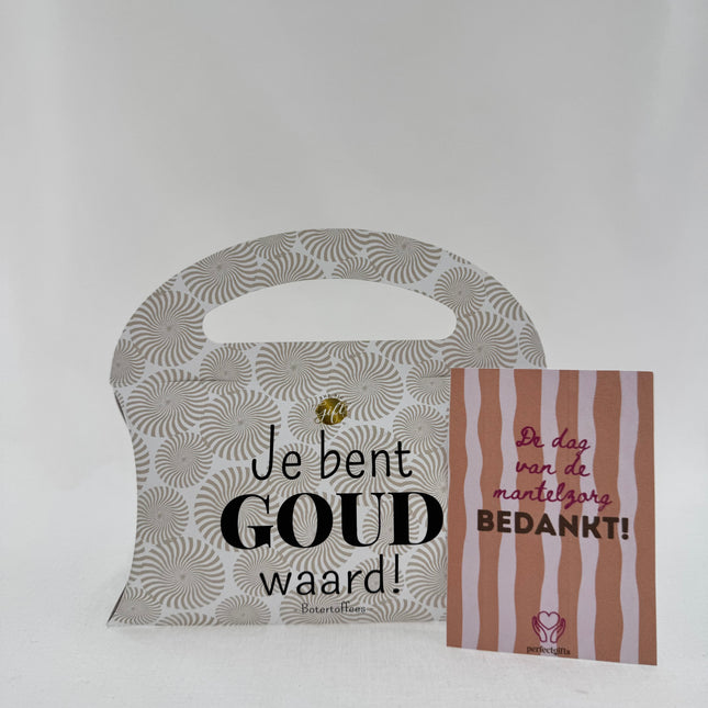 Dag van de Mantelzorg •Cadeaupakket Dames• Jij Bent Goud Waard Toffees