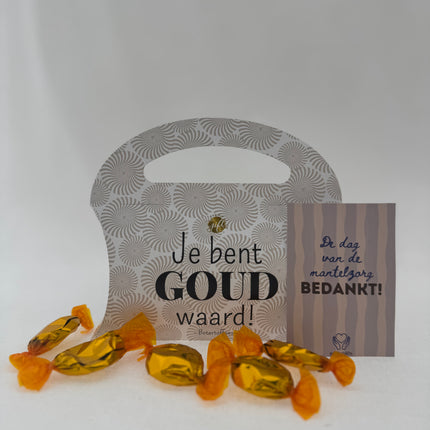Dag van de Zorg •Cadeaupakket Heren• Jij Bent Goud Waard Toffees