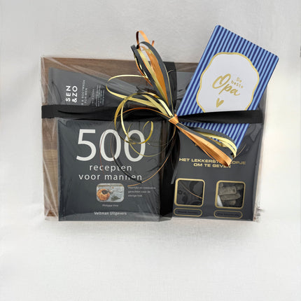 Vaderdag •Cadeaupakket Opa• Receptenboek 500 Recepten voor Mannen