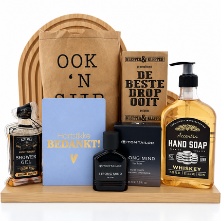 Bedankt •Cadeaupakket Heren• Tom Tailor Whisky