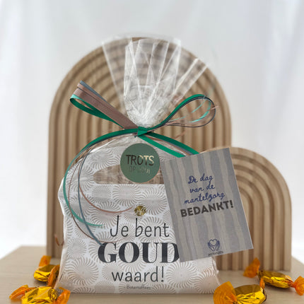 Dag van de Mantelzorg •Cadeaupakket Heren• Jij Bent Goud Waard Toffees