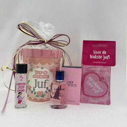 Juf •Cadeaupakket Dames• Liefste Juf Bedankt Emmertje