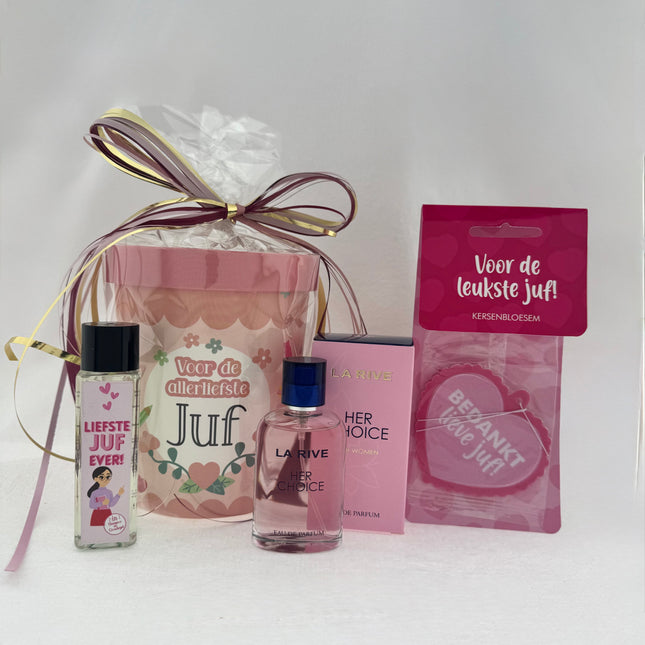Juf •Cadeaupakket Dames• Liefste Juf Bedankt Emmertje