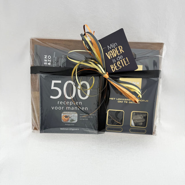 Vaderdag •Cadeaupakket Papa• Receptenboek 500 Recepten voor Mannen