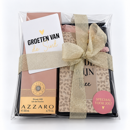 Sinterklaas •Cadeaupakket Dames• Rode Wijn Thee Azzaro