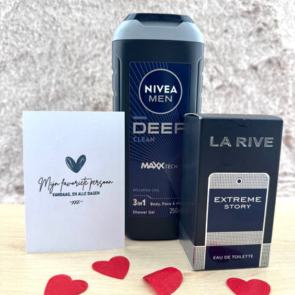 Heren Valentijn •Cadeau Voor Man/Vriend• Nivea En eau de Parfum