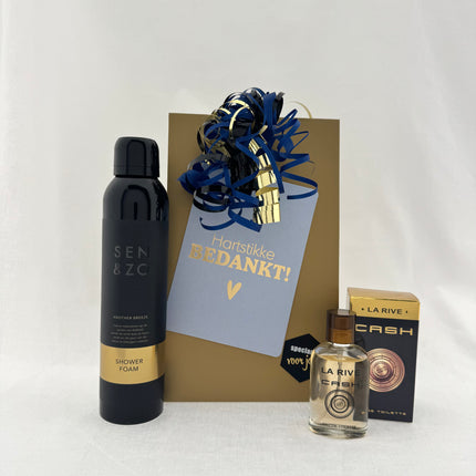 Bedankt •Cadeaupakket Heren• Sen&Zo Gold
