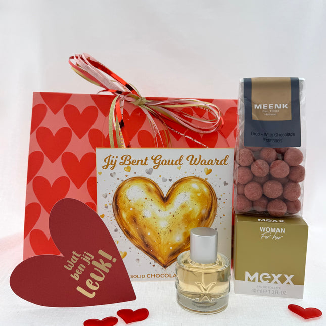Valentijn •Cadeaupakket Dames• Mexx Goud Waard Meenk