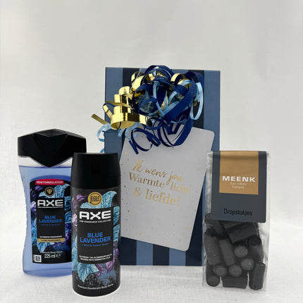 Nieuwjaar •Cadeaupakket Heren• Axe Blue Lavender