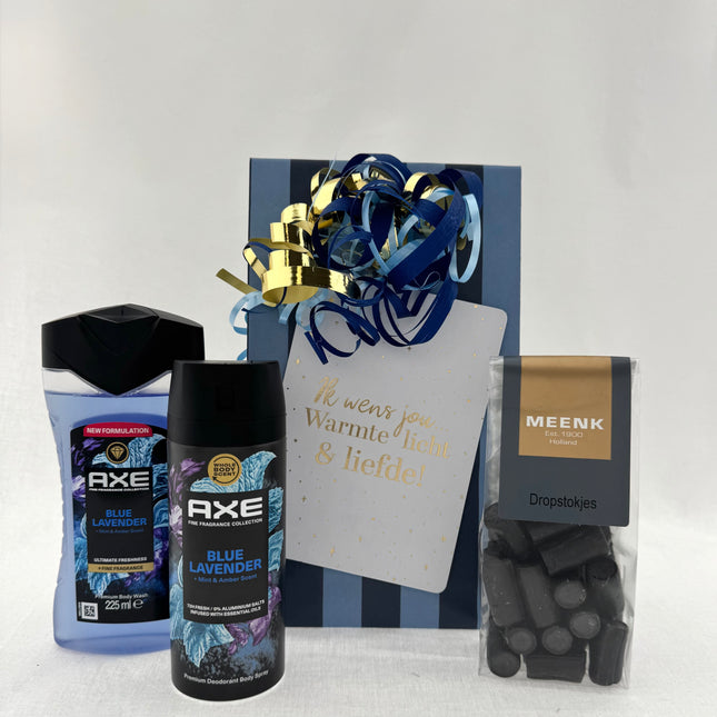 Nieuwjaar •Cadeaupakket Heren• Axe Blue Lavender