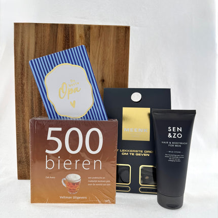 Vaderdag •Cadeaupakket Opa• Receptenboek 500 Bieren