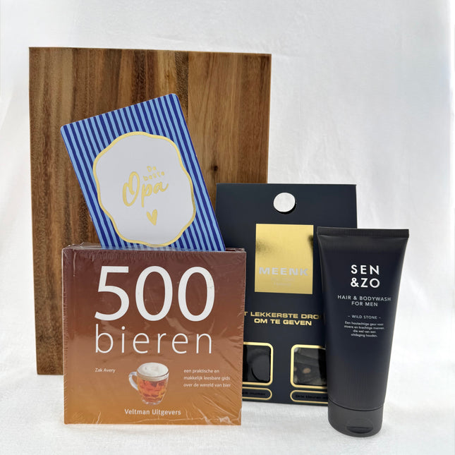 Vaderdag •Cadeaupakket Opa• Receptenboek 500 Bieren