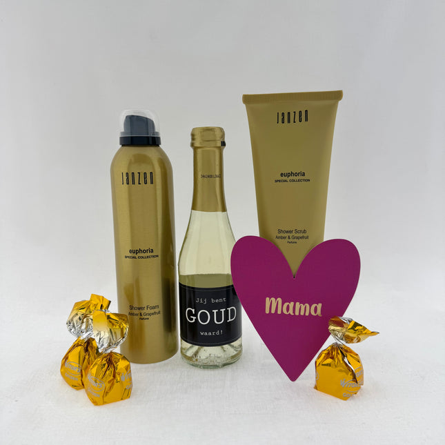 Moederdag •Cadeaupakket Mama• Janzen Euphoria Jij bent goud waard