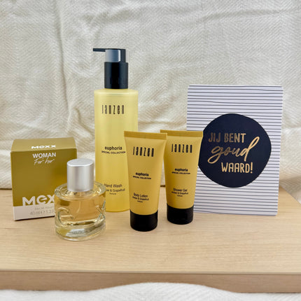 Dames Secretaresse •Cadeau Voor Secretaresse Parfum• Mexx Goud waard!•