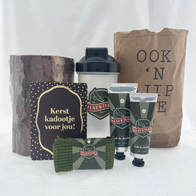 Kerst •Cadeaupakket Heren• Fakkel Hout Adventure