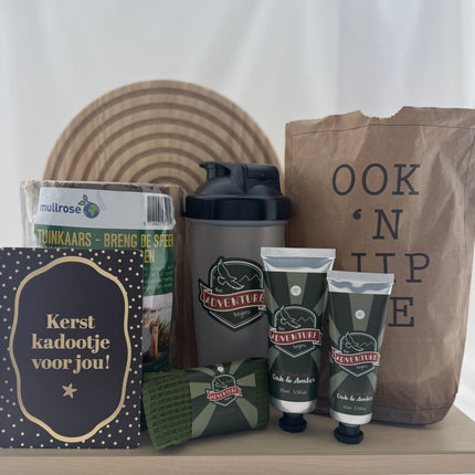 Kerst •Cadeaupakket Heren• Fakkel Hout Adventure