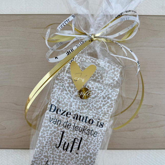 Juf •Autogeurhanger Leukste Juf•