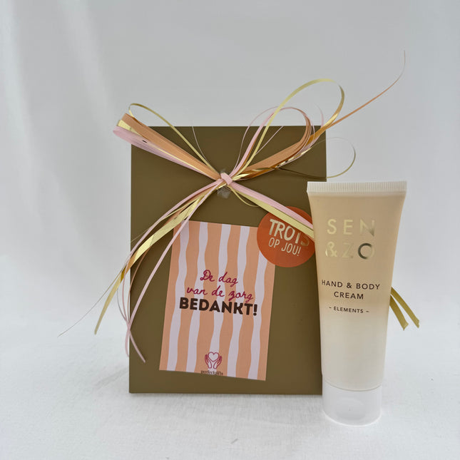 Dag van de Zorg •Cadeaupakket Dames• Sen&Zo Elements Handcrème