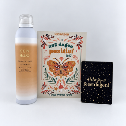 Kerst •Cadeaupakket Dames• Sen & Zo Scheurkalender 365 dagen Positief