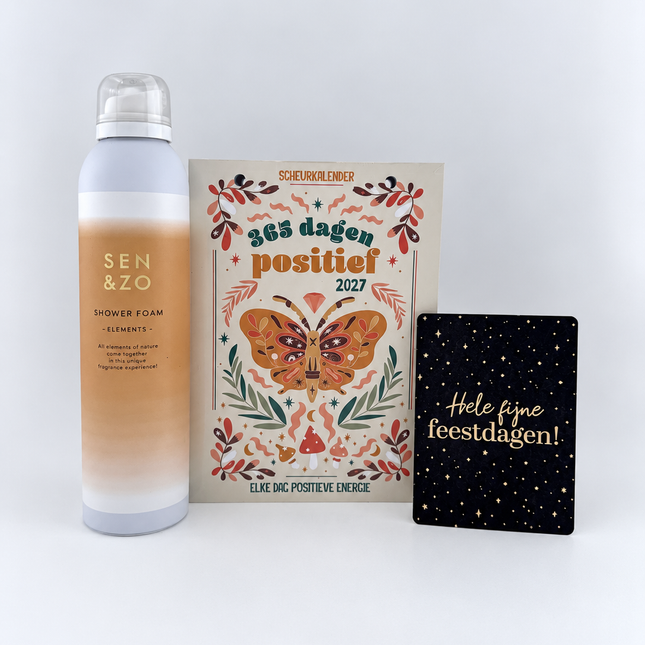 Kerst •Cadeaupakket Dames• Sen & Zo Scheurkalender 365 dagen Positief